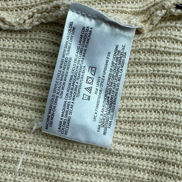 GAP Open-Front Ribbed Knit Cardigan Sweater in Oatmeal Gray – Size XL - Picture 7 of 15